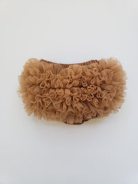 Chiffon Ruffle Bloomers In Coffee - Adassa Rose