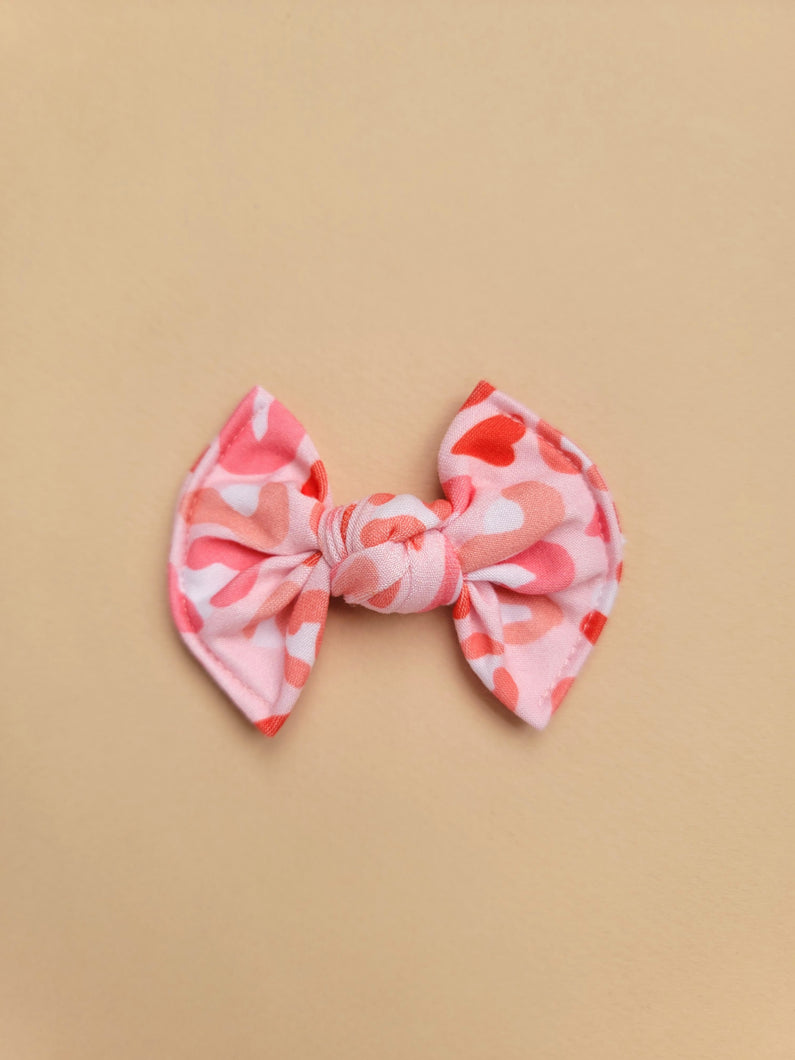 Pink Ceetah Hair Bow