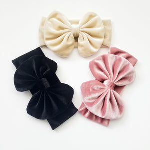 Marlowe Velvet Bow Headwrap - Adassa Rose
