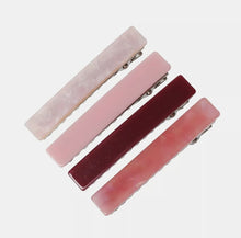 Load image into Gallery viewer, Evie Acrylic Hair Clip Set - Adassa Rose