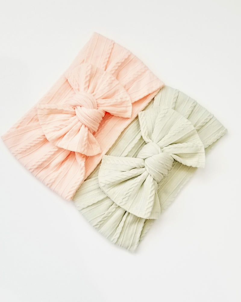 Mia Cable Knit Headwrap Set - Adassa Rose