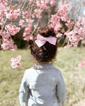Load image into Gallery viewer, Nyla Knotted Hair Bow - Pink Eyelet - Adassa Rose