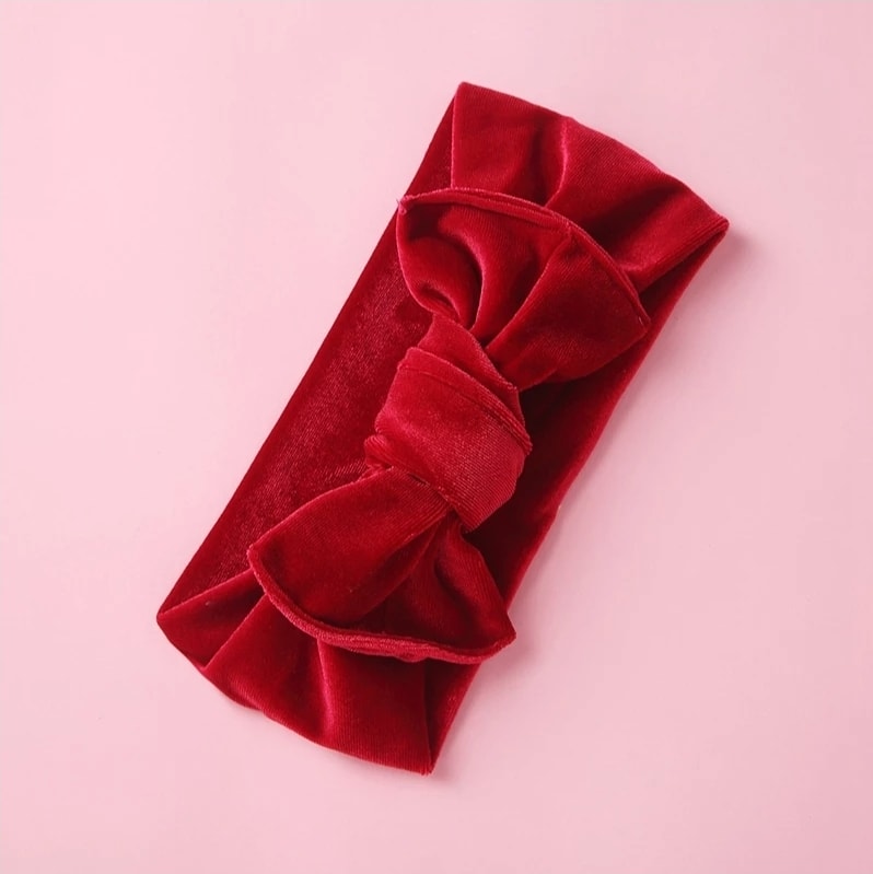 Red Velvet Bow Headwrap