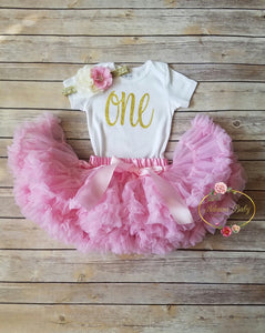 Pink And Gold First Birthday Outfit 24 Months Short Sleeve Pink And Gold First Birthday Outfit 24 Months Short Sleeve
