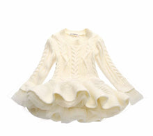 Load image into Gallery viewer, Ivory Tutu Sweater Dress - Adassa Rose