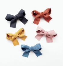 Load image into Gallery viewer, Corduroy Sailor Bow Clip Set - Adassa Rose