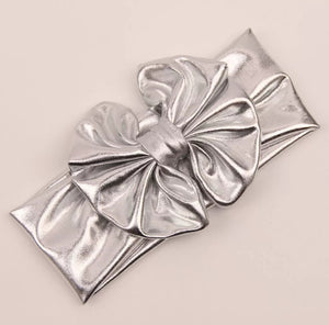 Silver Bow Headwrap Baby - Adassa Rose