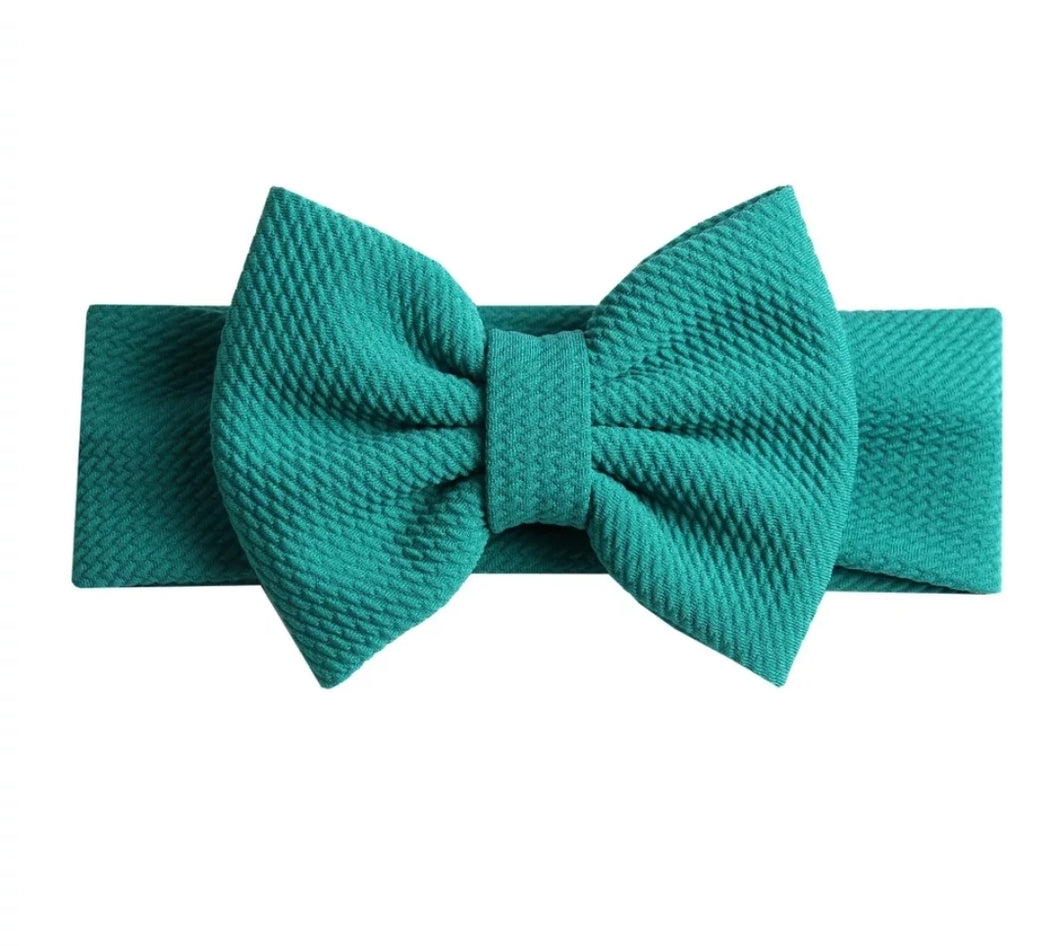 Emma Bow Headwrap - Teal - Adassa Rose