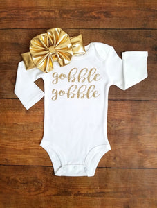 Thanksgiving Outfit Girl Gobble Gobble Outfit Girl - Adassa Rose