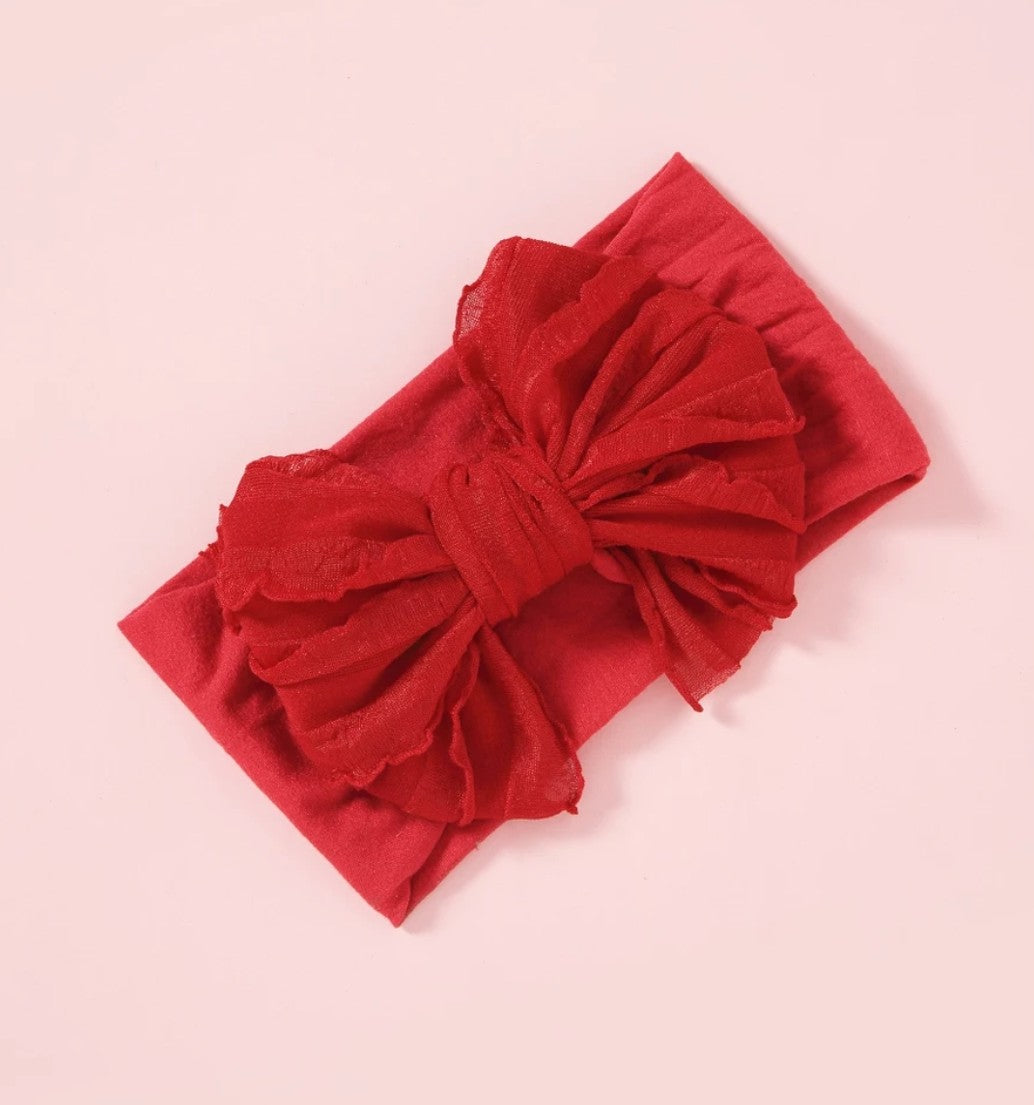 Rosie Bow Headwrap - Ruby Red - Adassa Rose