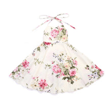 Load image into Gallery viewer, Madison Floral Halter Dress Ivory - Adassa Rose