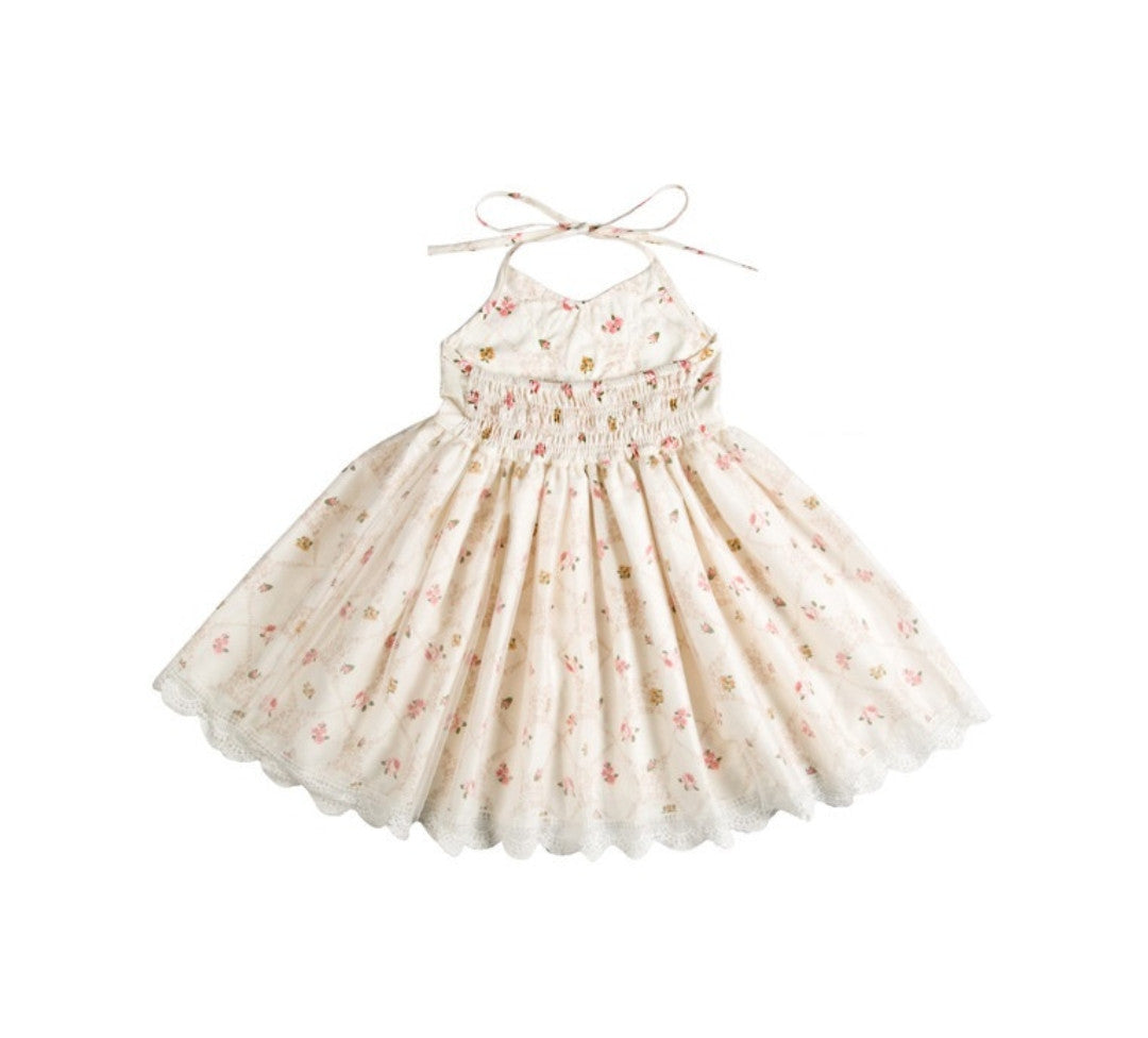 Sophie Floral Lace Dress Ivory – Adassa Rose