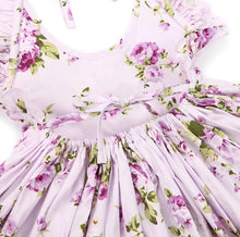 Load image into Gallery viewer, Cherie Floral Flutter Sleeve Dress Girls Lavender - Adassa Rose