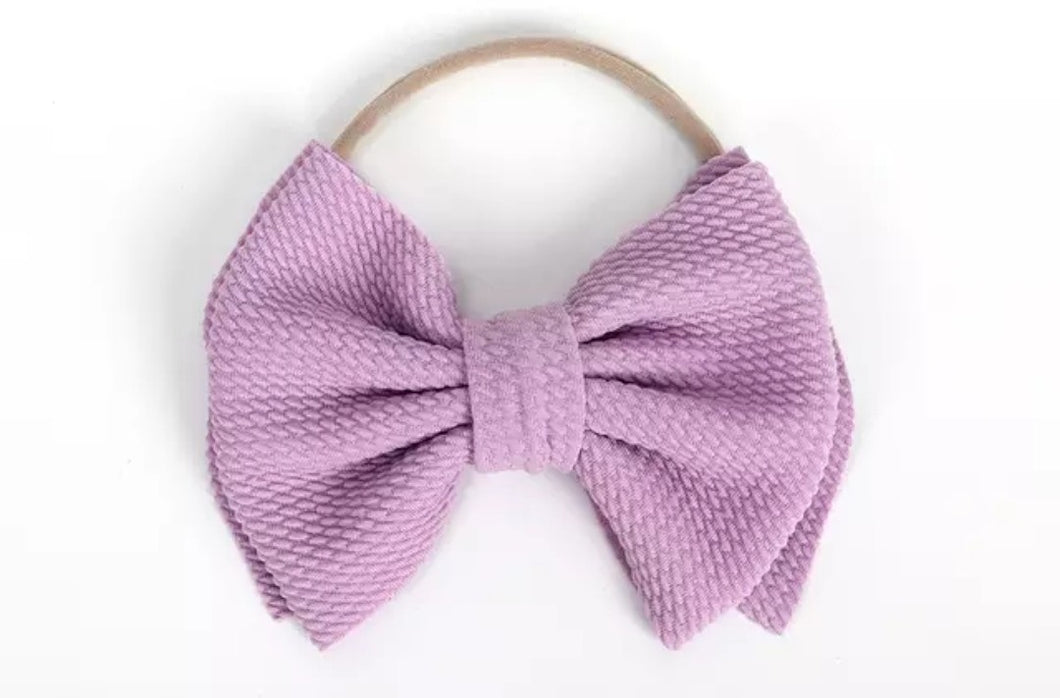 Layered Bow Headband | Lavender - Adassa Rose