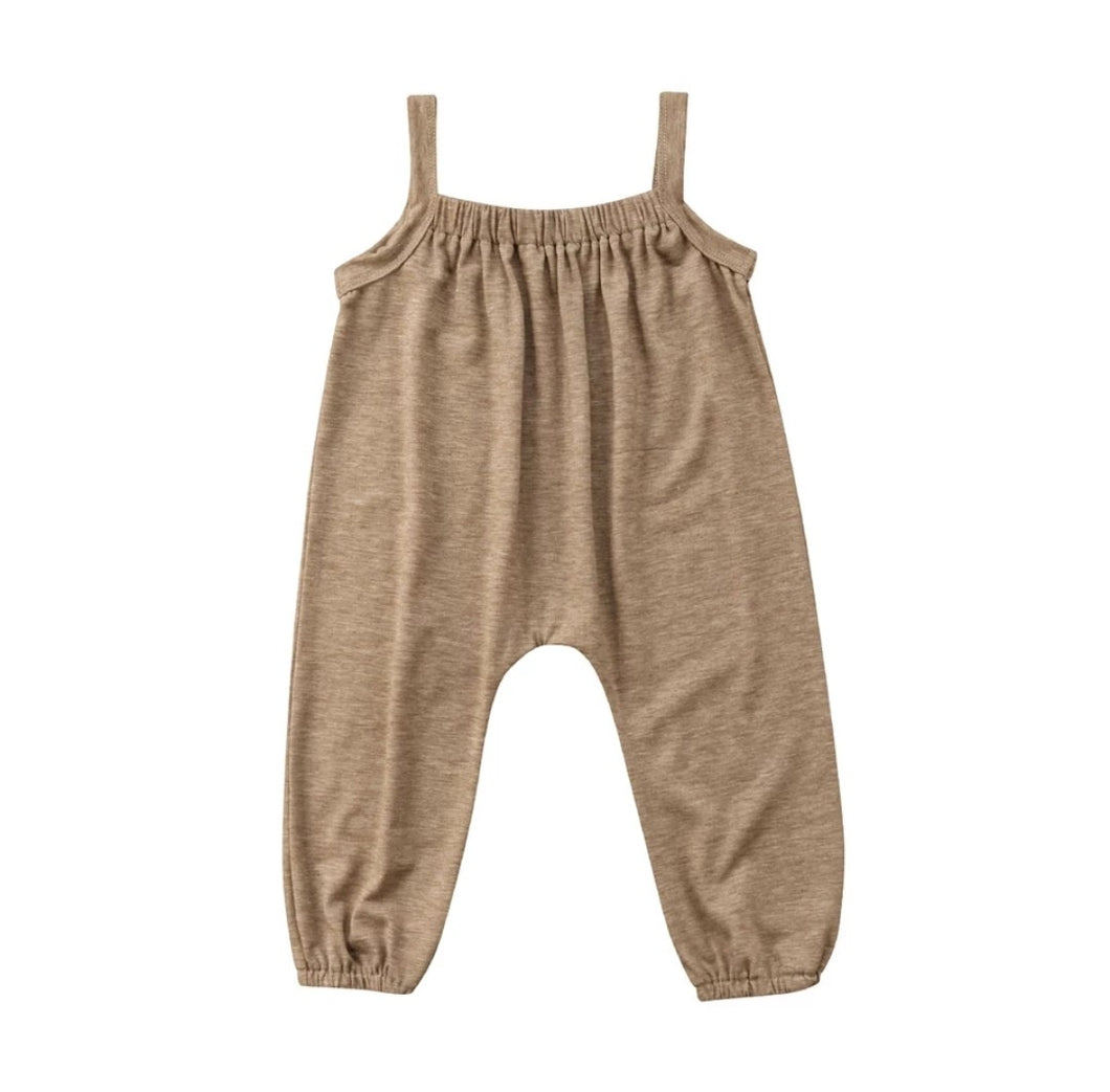 Jenna Jumpsuit Baby Girl | Tan - Adassa Rose
