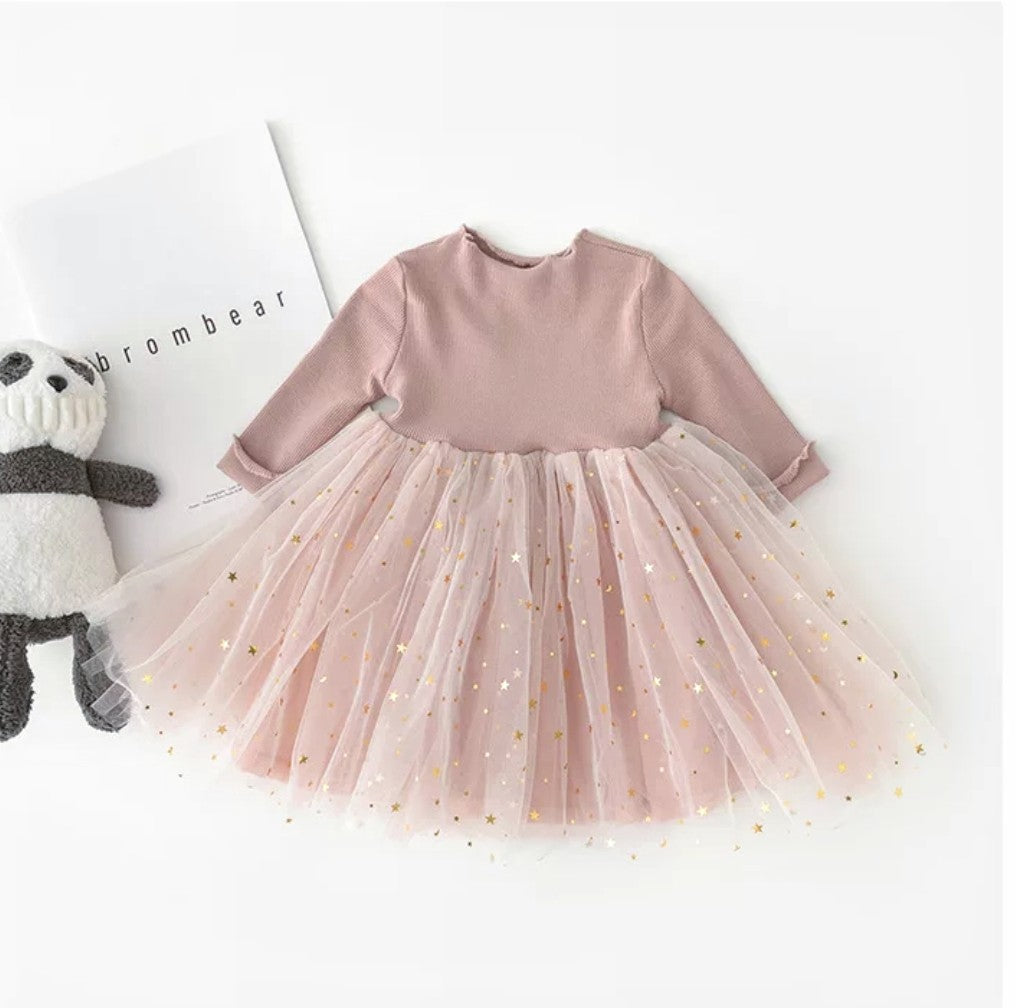 Yara Sparkle Tutu Dress Girl Vintage Pink 12 Months