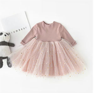 Yara Sparkle Tutu Dress Girl Vintage Pink - Adassa Rose