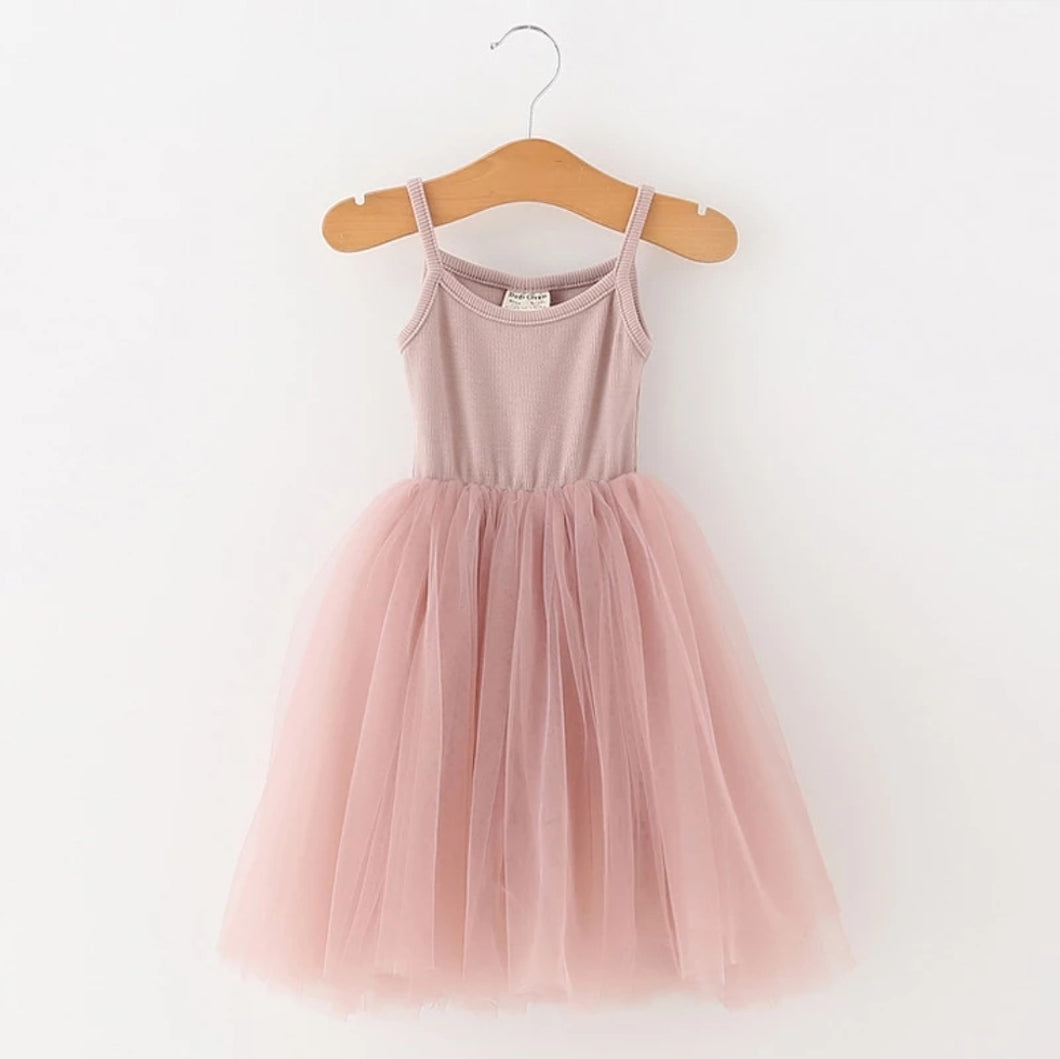 Lilyana Tutu Dress Girl | Vintage Pink - Adassa Rose