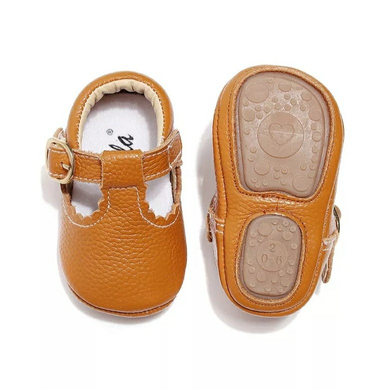 Leather Mary Janes Baby | Chestnut