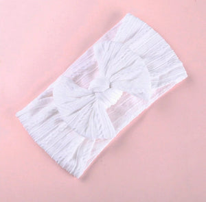 Lara Cable Knit Bow Headband - White