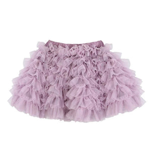 Ruffle Tulle Skirt In Lilac